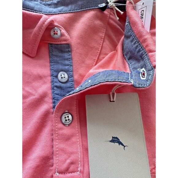 Tommy Bahama Men's Kohala Peak Soft Fabric Short-Sleeve Polo Shirt Peach M - Picture 5 of 6